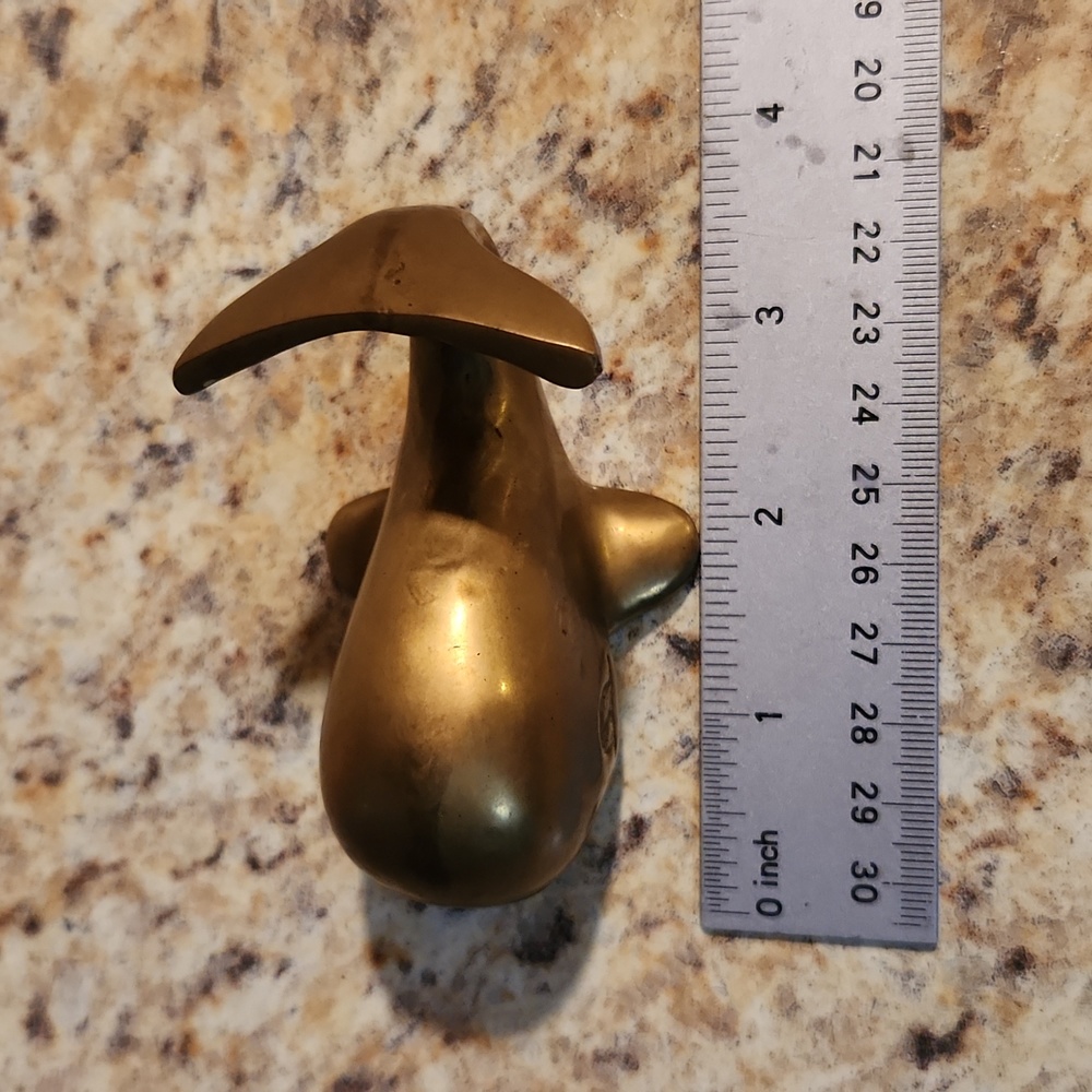 Vintage Brass Whale - Picture 7 of 7